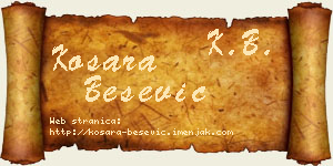 Kosara Bešević vizit kartica